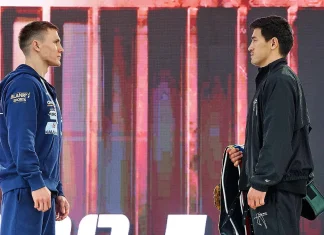 Бивол и Айферт встретились на финальном взводе перед боем Бивол и Айферт встретились на финальном взводе перед боем