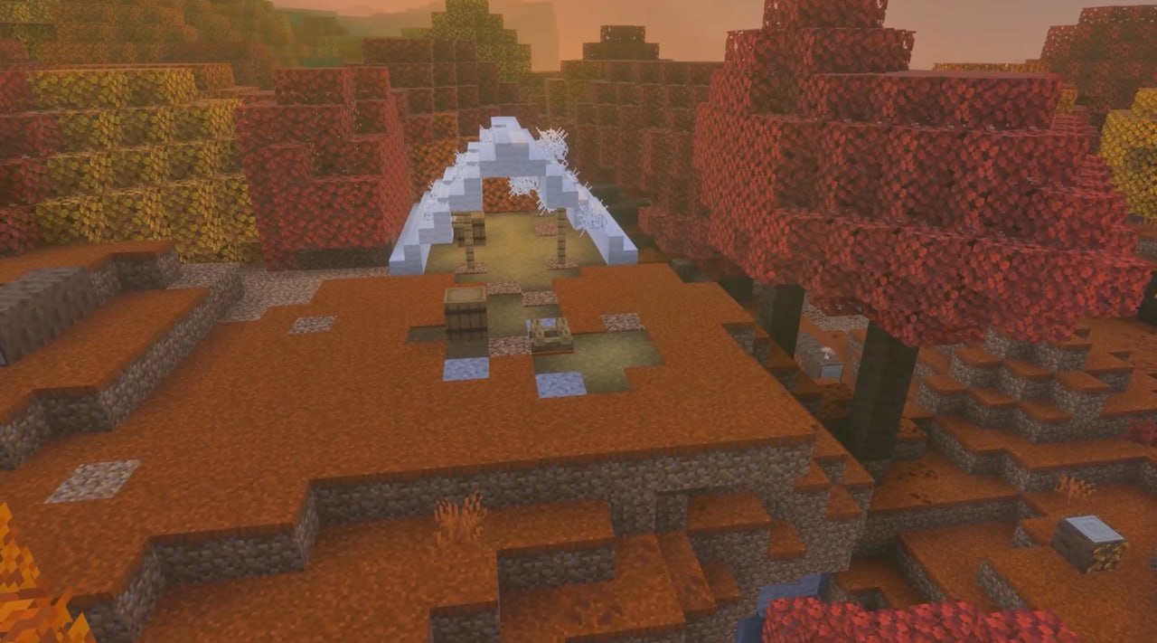 Заброшенный лагерь в новом биоме Minecraft