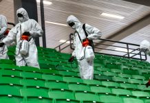 «Панатинаикос» провёл дезинфекцию арены после чемпионства «Олимпиакоса» в Евролиге «Панатинаикос» провёл дезинфекцию арены после чемпионства «Олимпиакоса» в Евролиге