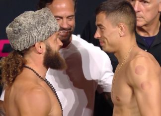 Физиев и Торрес провели дружелюбную битву взглядов перед UFC Baku Физиев и Торрес провели дружелюбную битву взглядов перед UFC Baku
