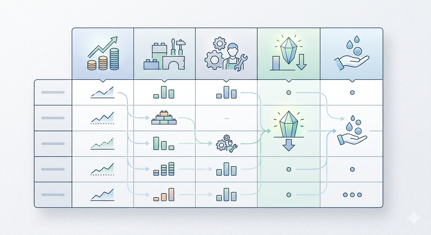 Дашборд: структура выручки и прибыль по проектам