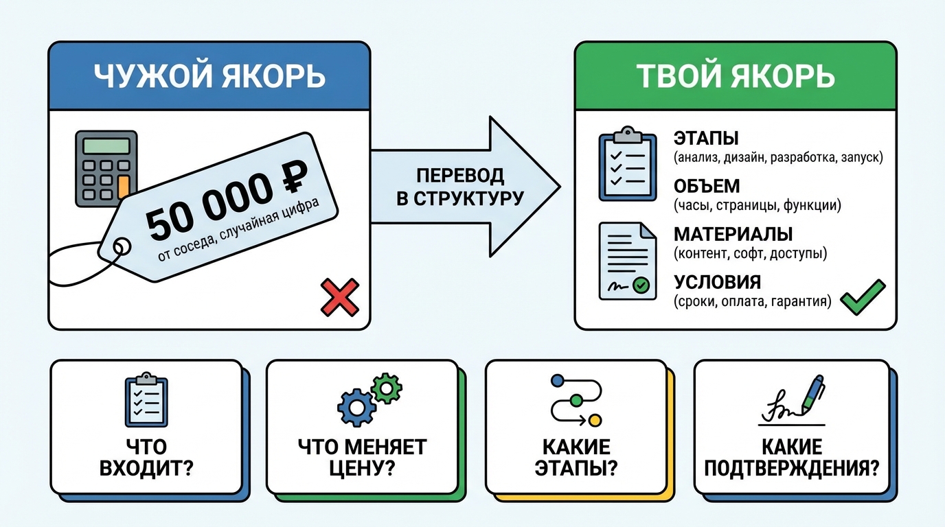 Инфографика: якорение и фрейминг в переговорах