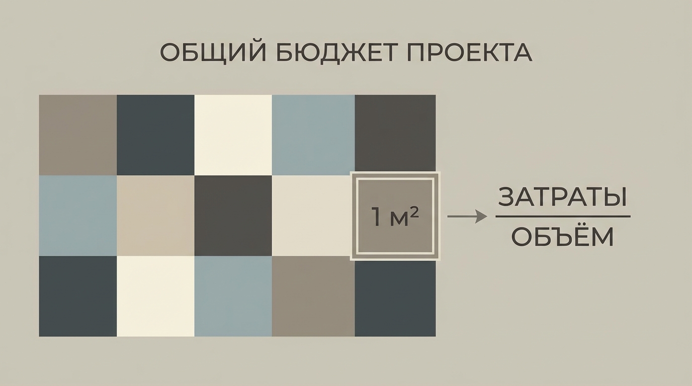 Схема расчёта удельной стоимости