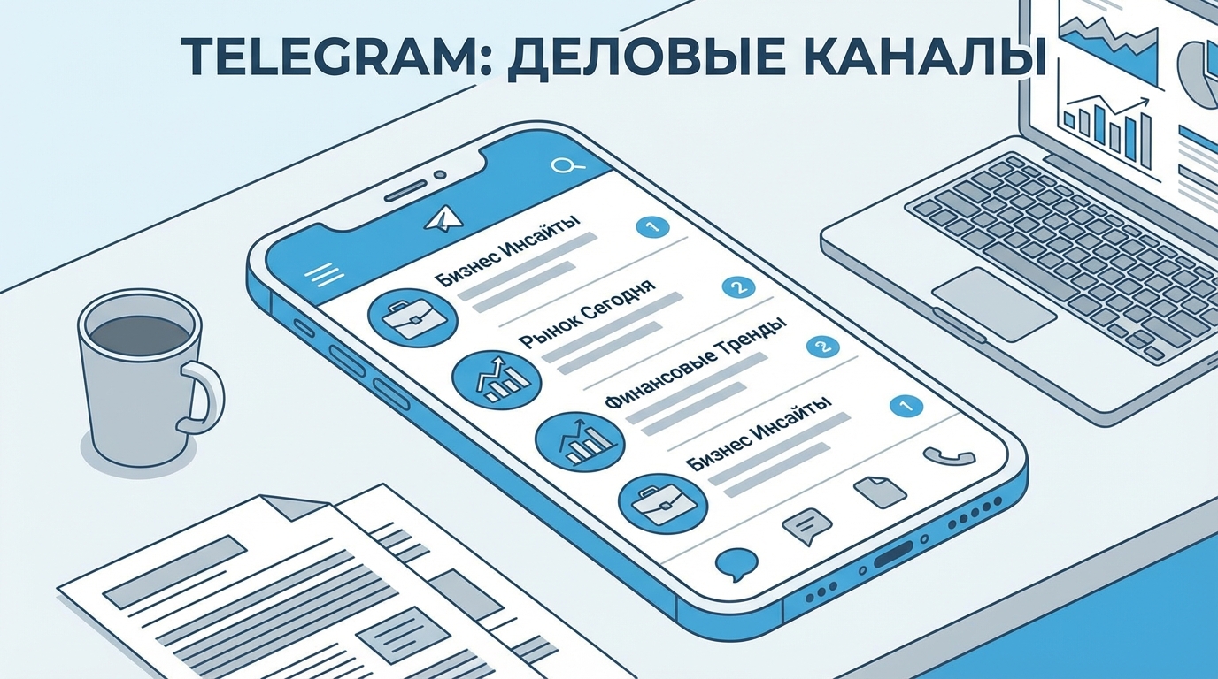 Иллюстрация про Telegram и бизнес