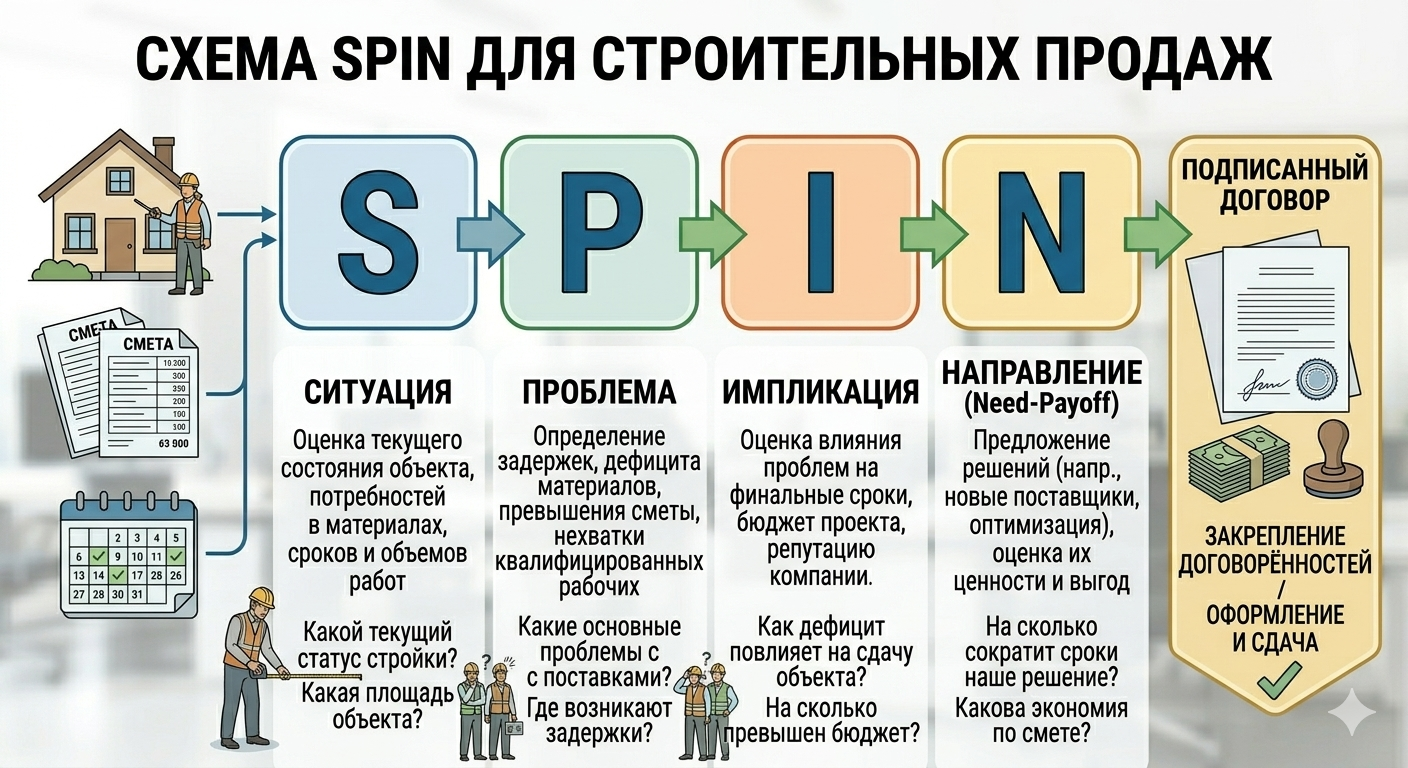 Схема SPIN в продажах