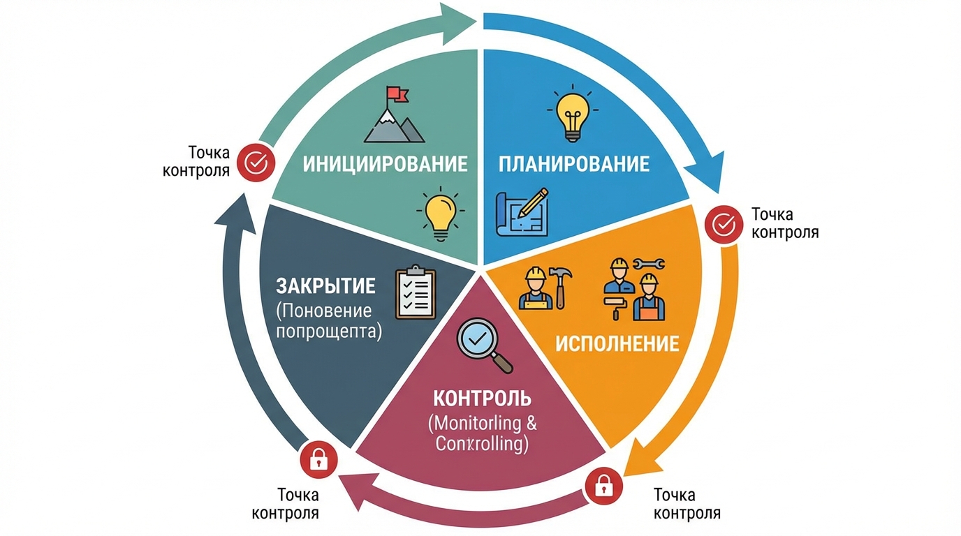 Схема жизненного цикла проекта