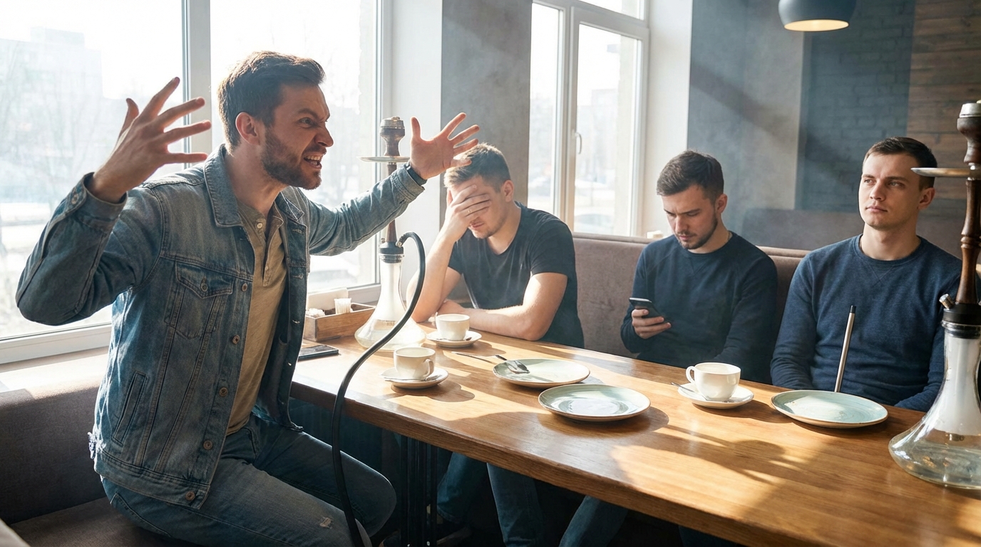 кальянная со строителями