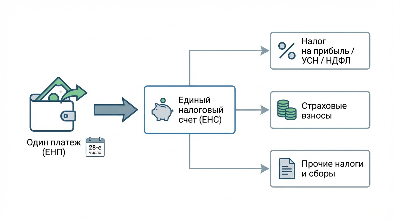Схема работы ЕНП и ЕНС
