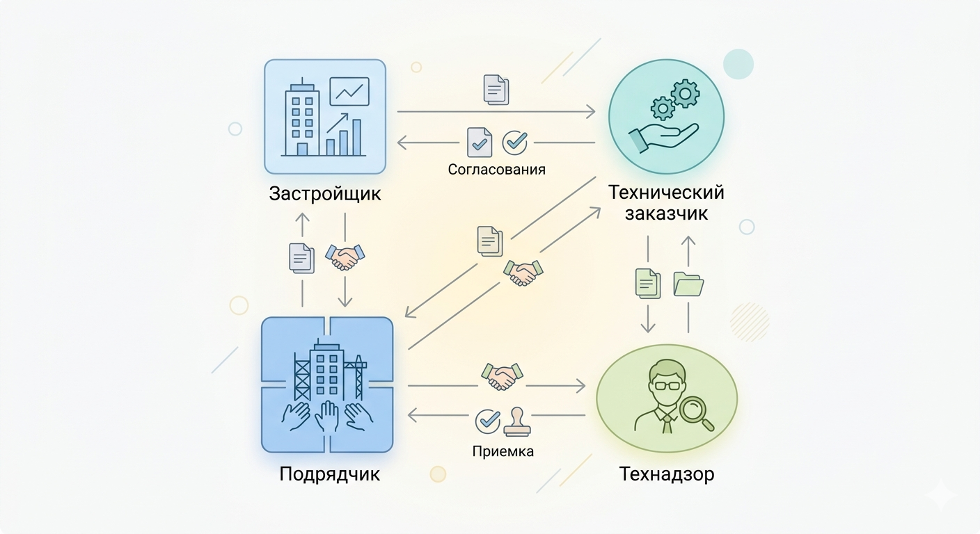 Схема ролей на стройке
