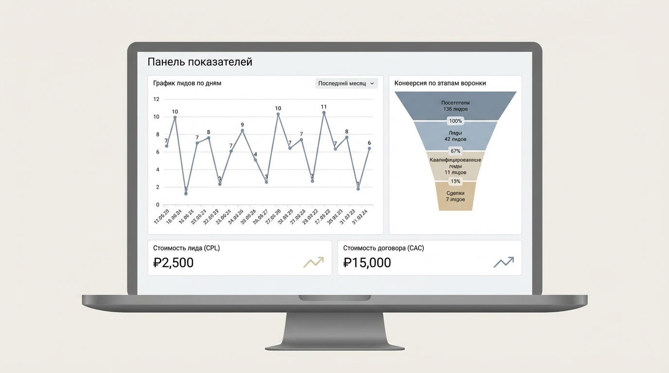 Панель показателей по лидогенерации