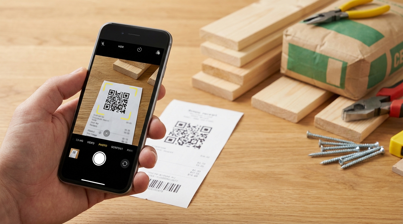 Сканирование чека на смартфоне для управленческого учета по проектам