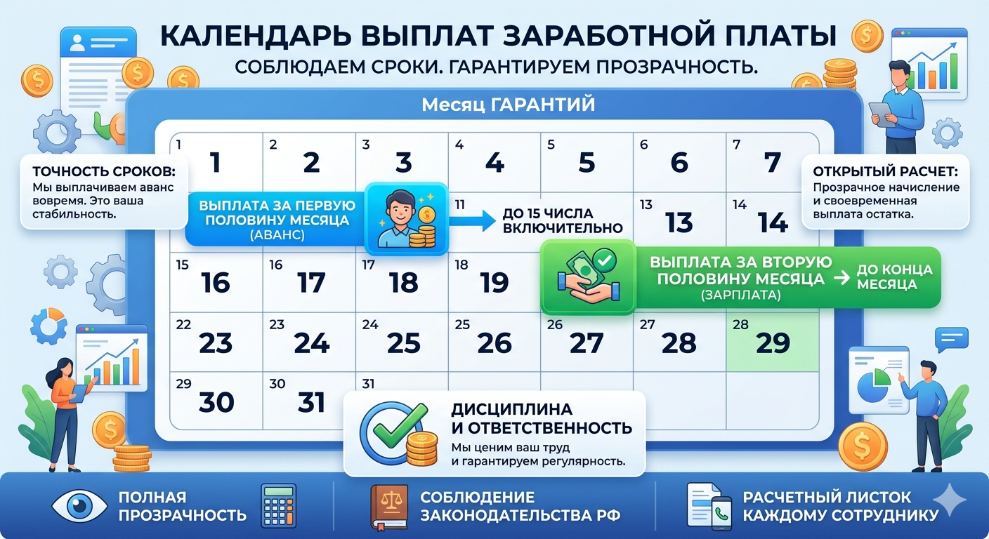 Календарь выплат зарплаты
