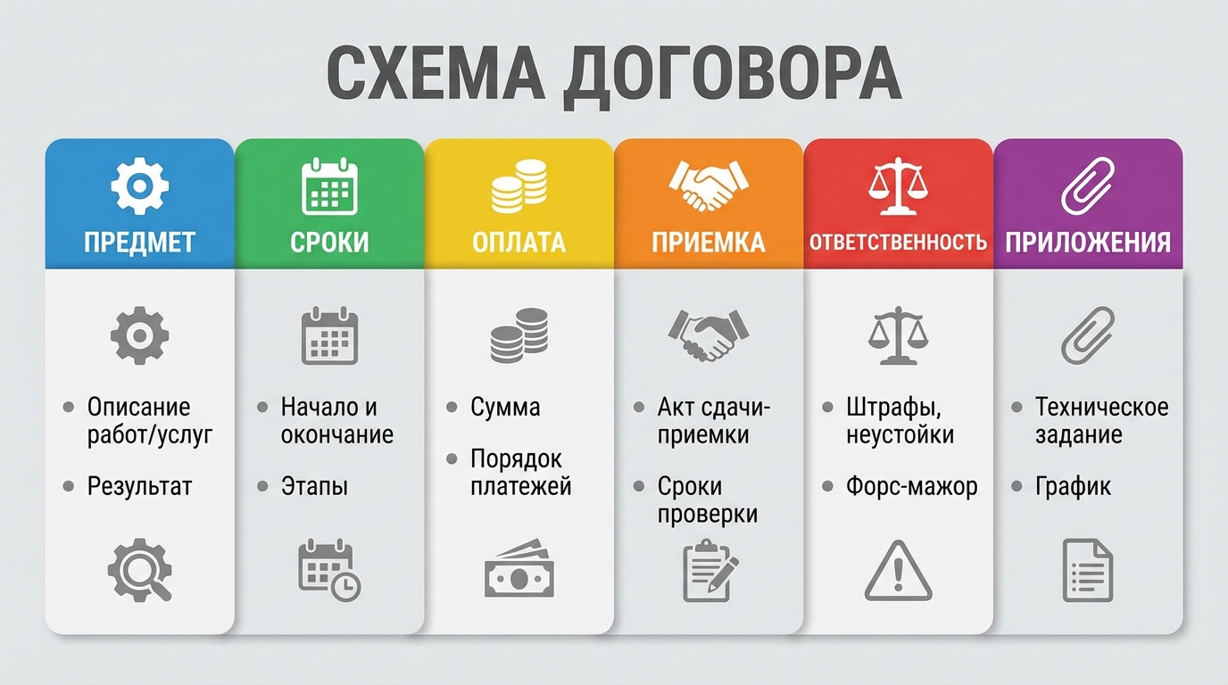 Структура договора с самозанятым для ремонта