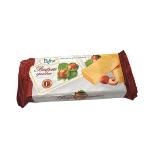 Вафли Bifrut Ореховые на фруктозе 60г