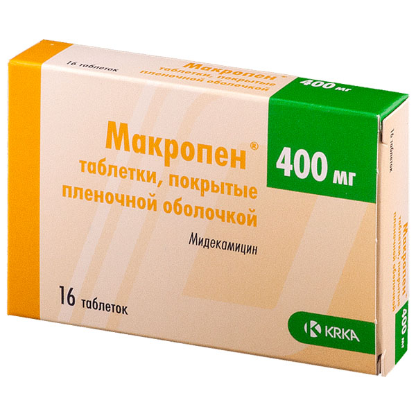 Макропен таблетки  400мг №16