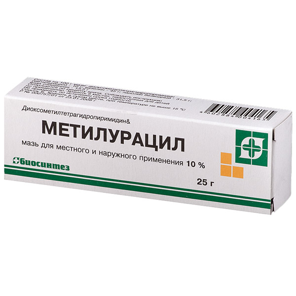 Метилурацил мазь д/мест. и наруж. прим. 10% 25г