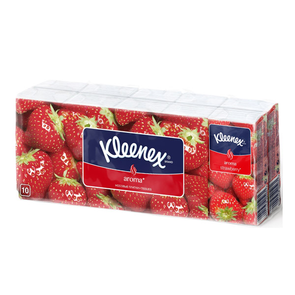 Платки носовые Kleenex Клубника №10*10