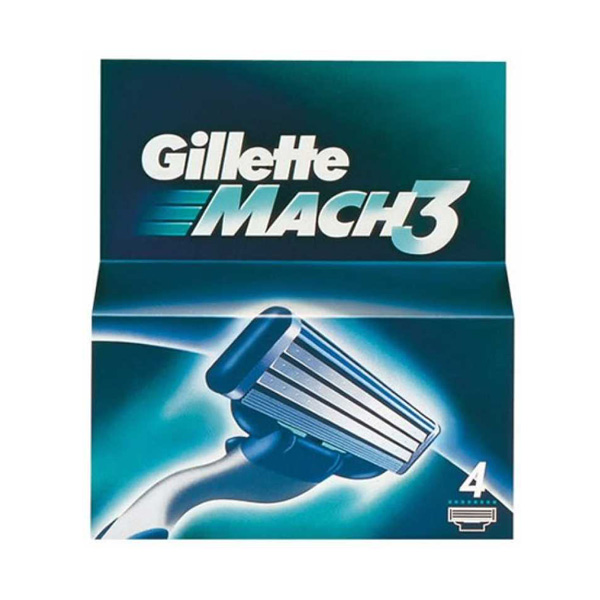 GILLETTE (ДЖИЛЛЕТТ) Кассета для станка Mach3 (4 картриджа)