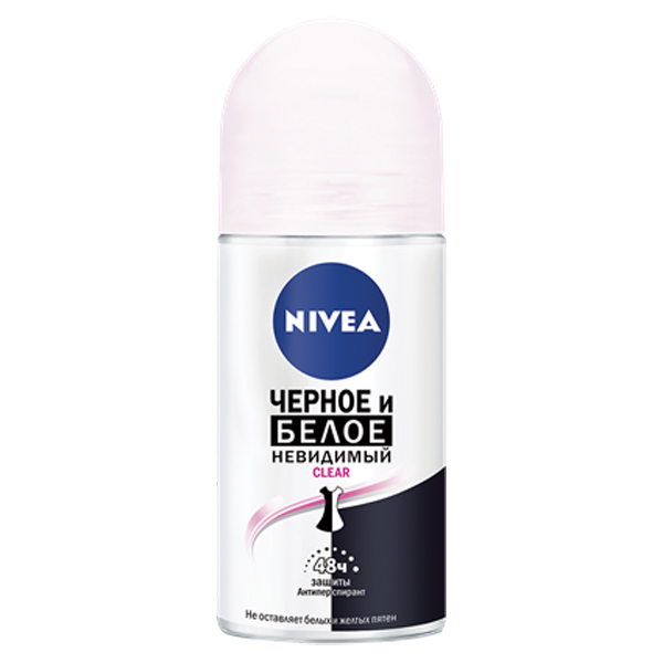 NIVEA (НИВЕЯ) Дезодорант Невидимая защита чёрного шарик для женщин   50мл