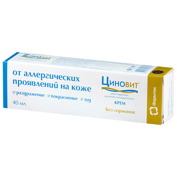 Циновит Крем от аллергических проявлений на коже без гормонов 40мл