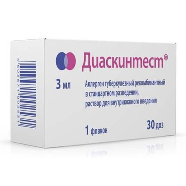 Диаскинтест флакон 0,1мл/доза 30 доз 3мл раствор для вн./кожн. введения