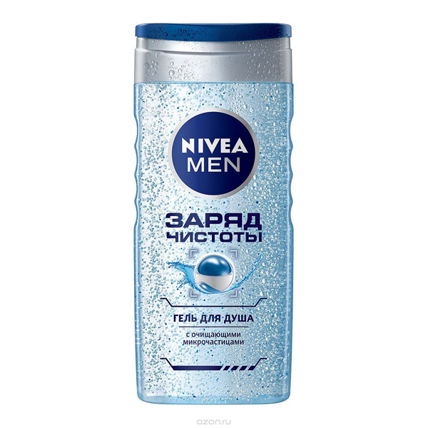 NIVEA (НИВЕЯ) Гель для душа мужской Заряд чистоты 250мл