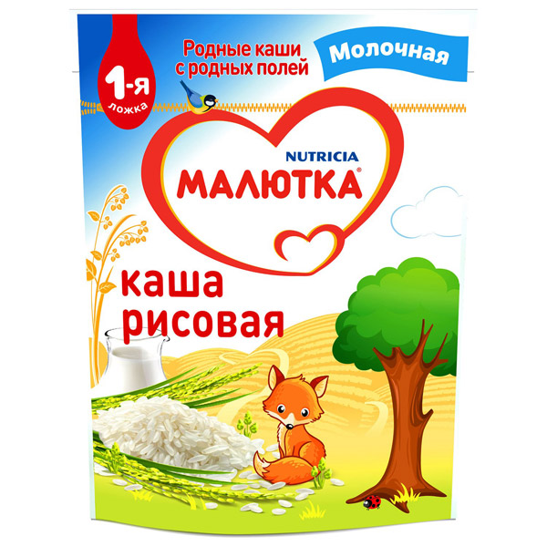 NUTRICIA (НУТРИЦИЯ) Каша Малютка молочная рисовая с 4 месяцев 220г