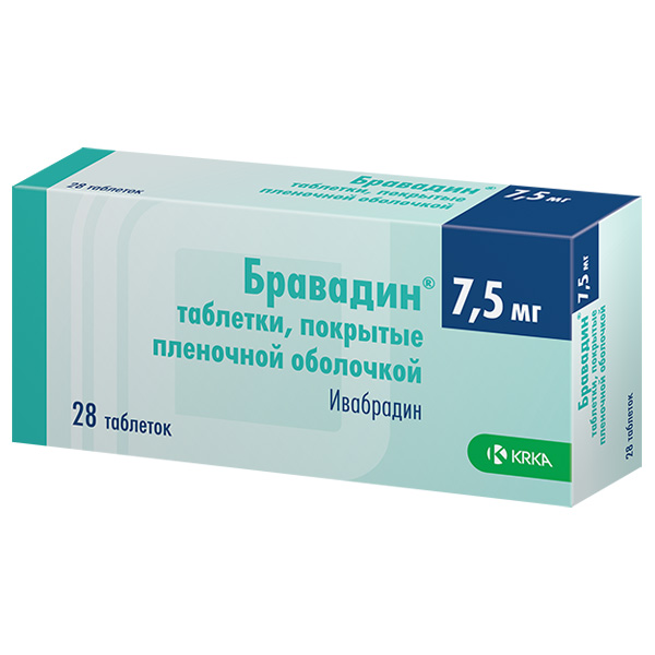 Бравадин таблетки  7,5мг №28 п/пл/о