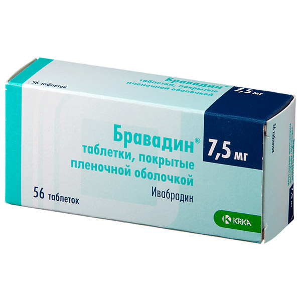 Бравадин таблетки  7,5мг №56 п/пл/о