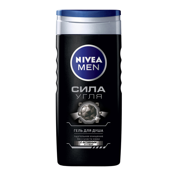 NIVEA (НИВЕЯ) Гель для душа муж. Сила угля 250мл