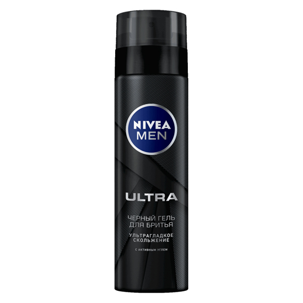 NIVEA (НИВЕЯ) Гель д/бритья Ультра ультрагладкое скольж. с актив. углем 200мл