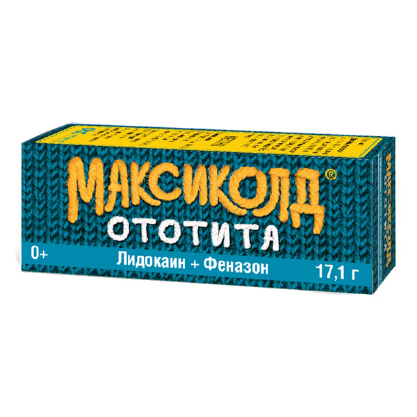 Максиколд Ототита капли ушн. 1%+4% 15мл