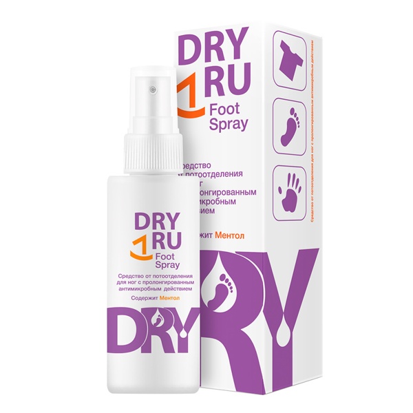 Dry ru Foot spray Средство против потливости ног 100мл