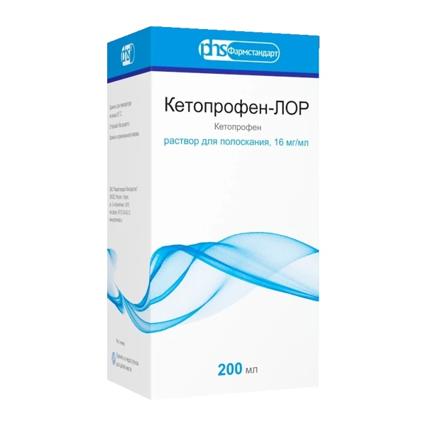 Кетопрофен Лор р-р д/полоск. 16мг/мл 200мл фл.