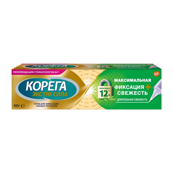 Корега Крем д/фиксации зубных протезов Корега Professional Нежная мята 40г