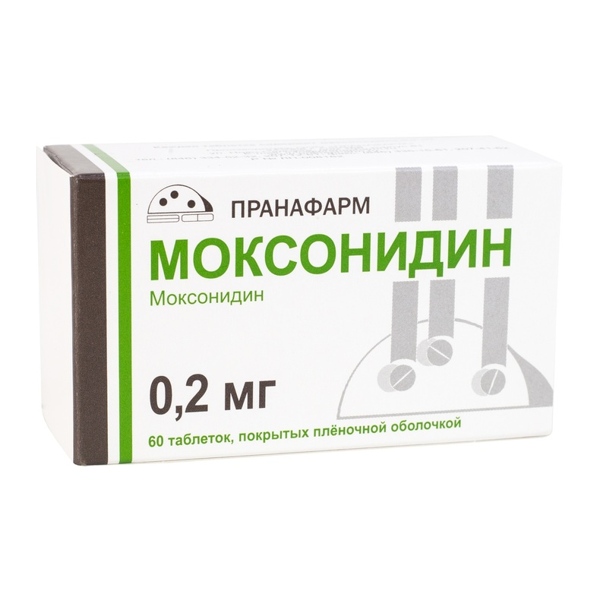 Моксонидин таб. п/пл/о 0,2мг №60