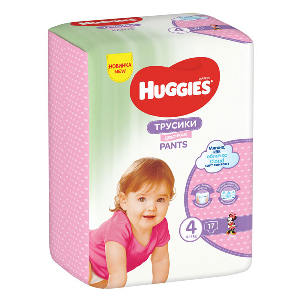 Подгузники трусики Huggies 9-14кг для девочек №17