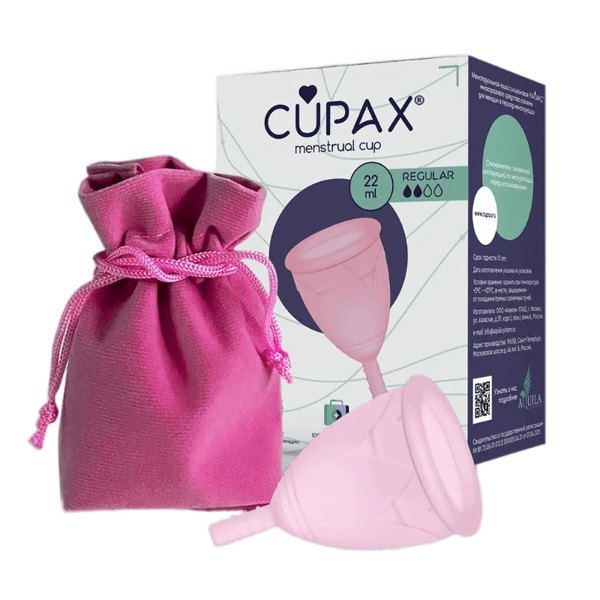 Чаша менструальная Cupax силикон. р.Regular роз.