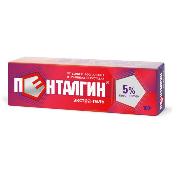 Пенталгин экстра гель д/наруж. прим. 5% 100г