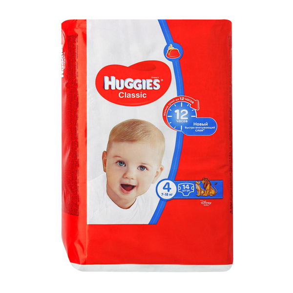 Подгузники Huggies Classic 7-18 кг №15