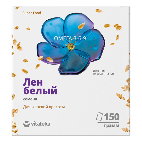 Витатека Лен белый семена 150г