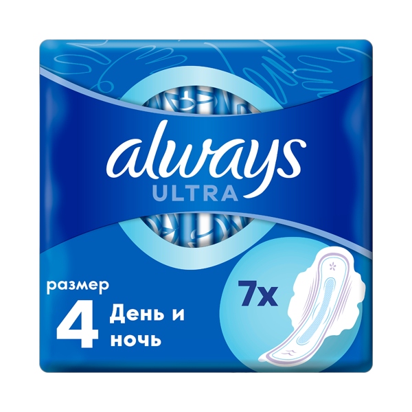 Прокладки Always ultra День и ночь р.4 ароматизированные №7