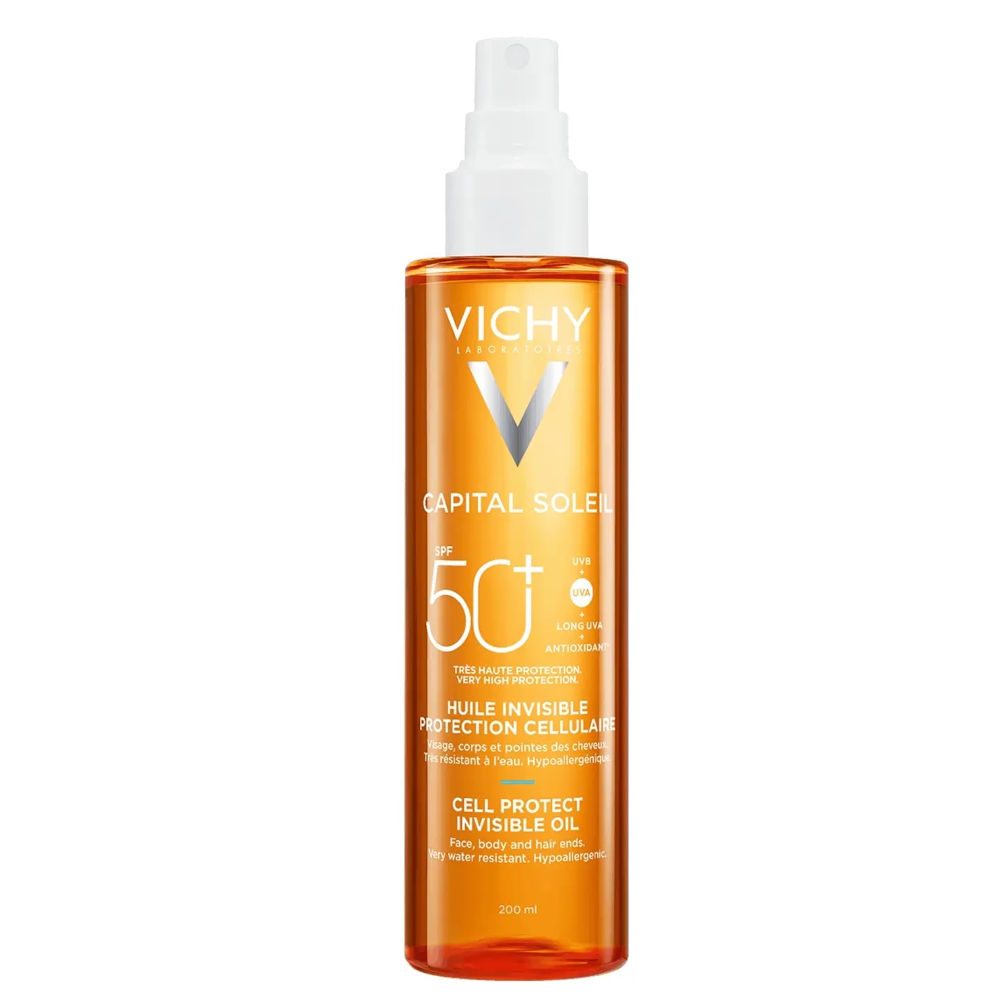 Vichy Capital Soleil масло увлажняющее солнцезащитное SPF50 200мл