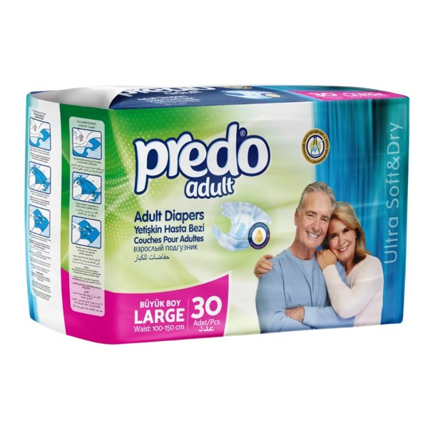 Подгузники для взрослых PREDO ADULT L (100-150см) №30