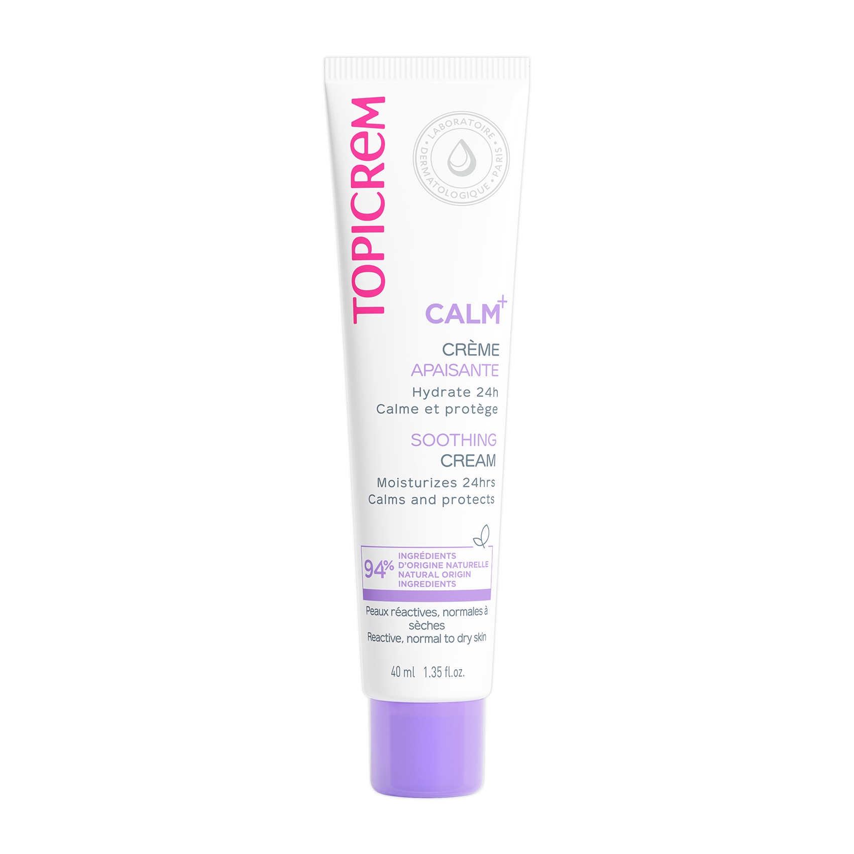 Topicrem Calm+ крем для лица легкий успокаивающий 40мл