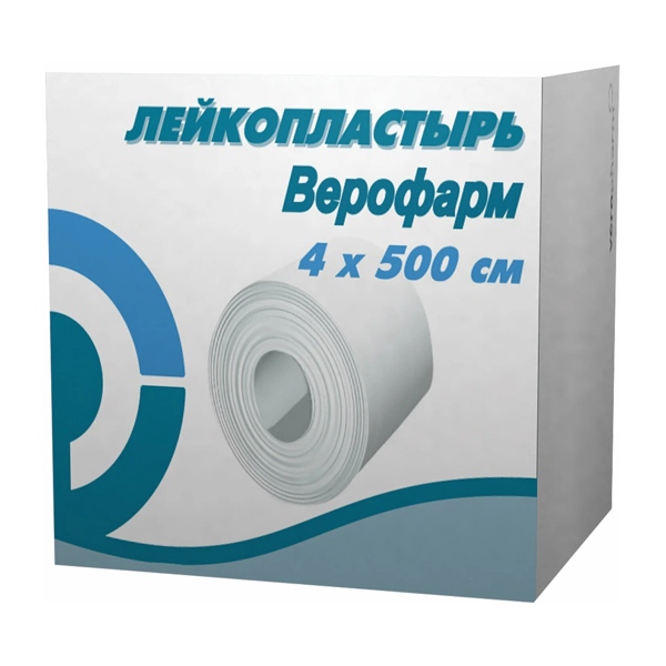 Лейкопластырь 4,0х500см на основе х/б ткани карт. уп.