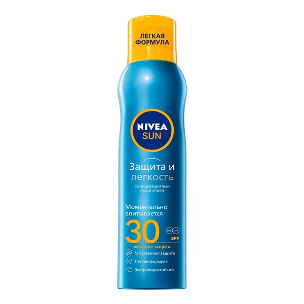 NIVEA Sun Спрей с/защит. сух. Защита и легкость SPF30 200мл