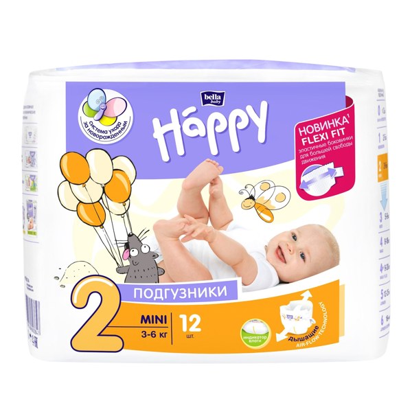 Подгузники Bella baby Happy Mini (3-6кг) №12