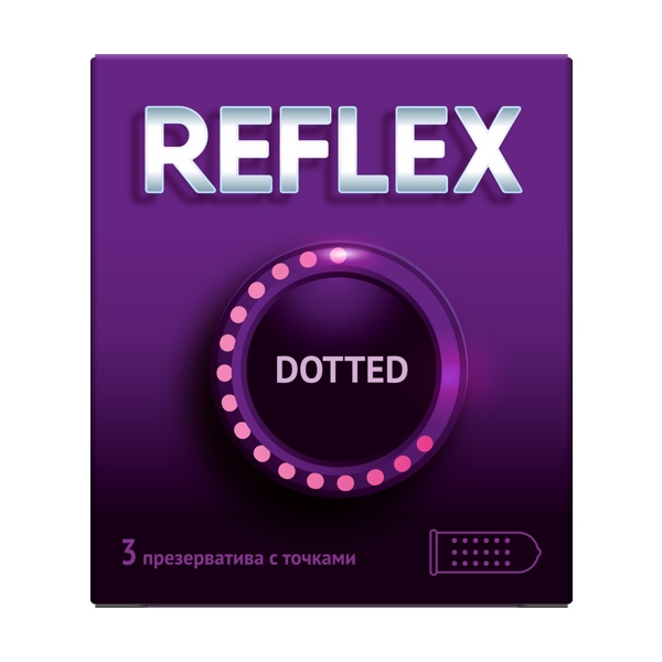 Презервативы Reflex Dotted натур. латекс в смазке №3