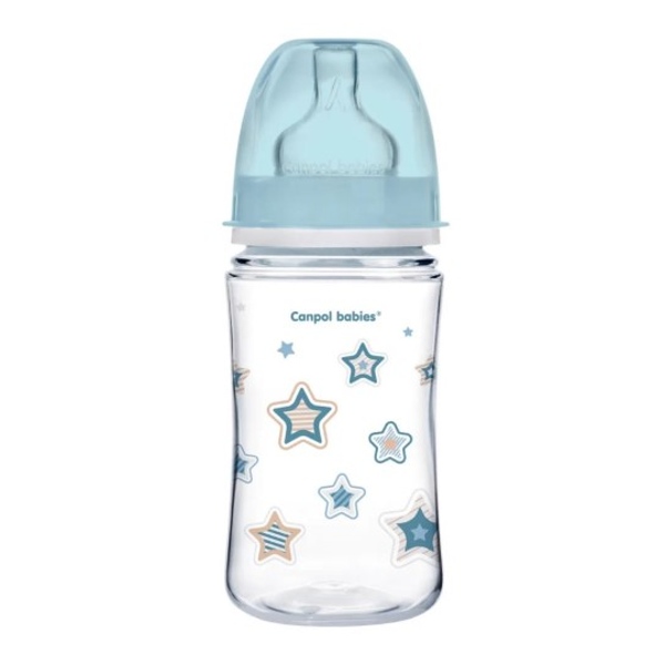 Canpol babies Бутылочка Easystart Newborn baby антиколик. 240мл 3+ голуб.